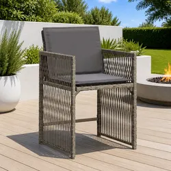 Compact and Comfortable Grey Garden Chairs for Outdoors