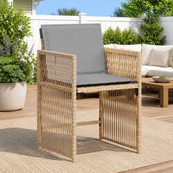 Compact and Stylish 4-Piece Garden Chair Set in Beige