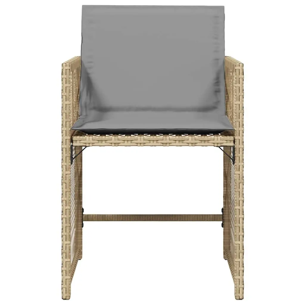 4-Piece Garden Chair Set in Beige