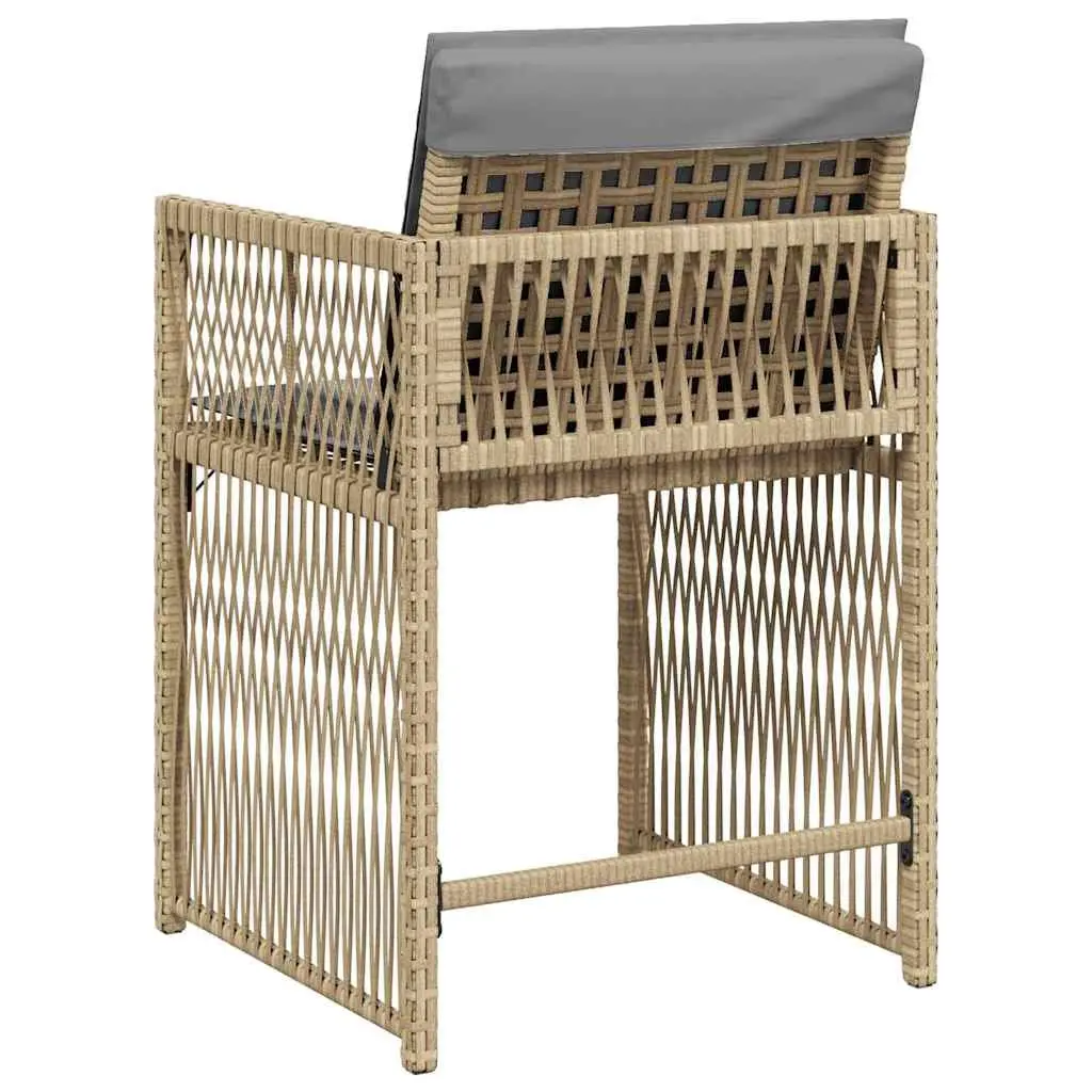 4-Piece Garden Chair Set in Beige