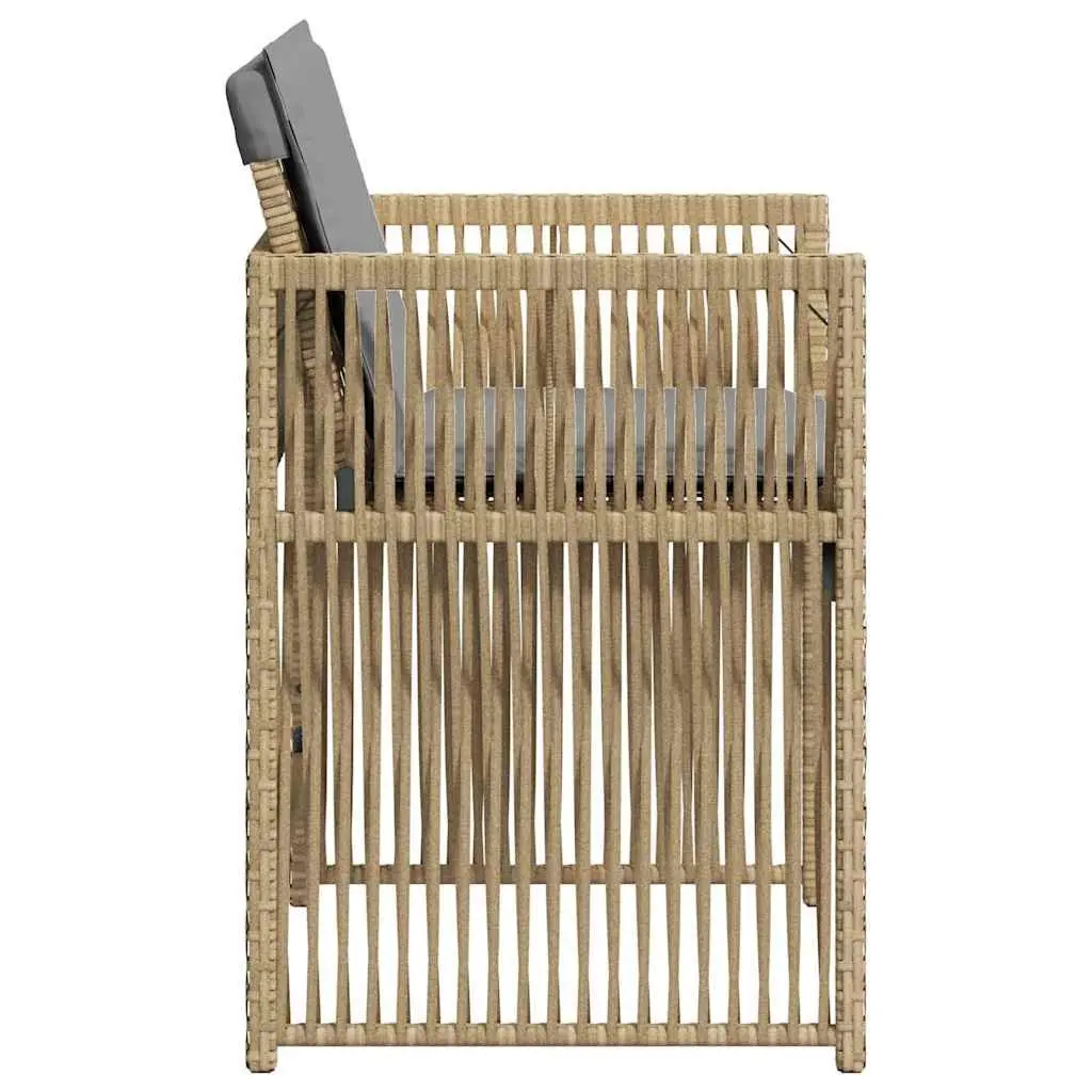 4-Piece Garden Chair Set in Beige
