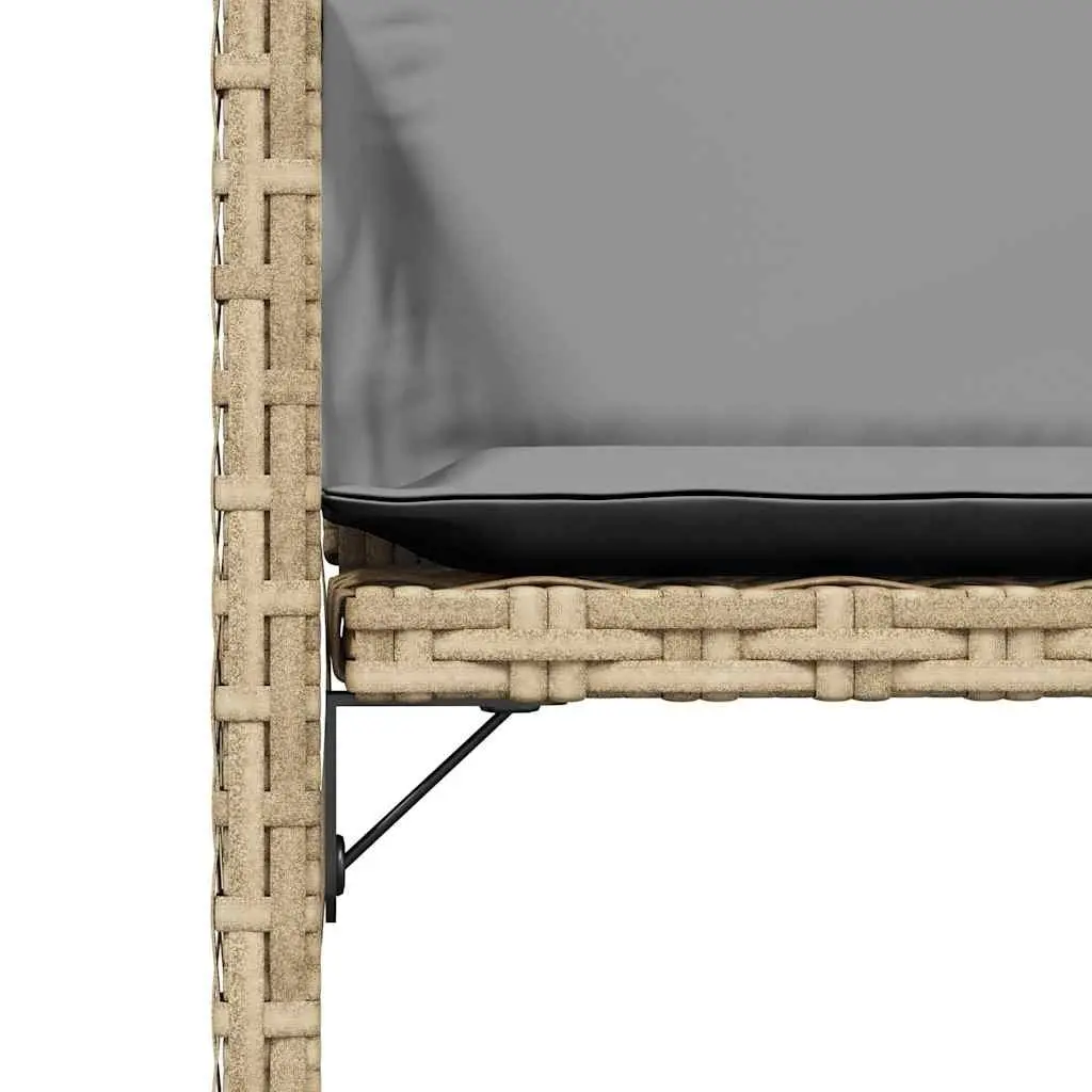 4-Piece Garden Chair Set in Beige