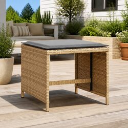 4 Cozy Garden Stools with Cushions - Stylish Outdoor Seating