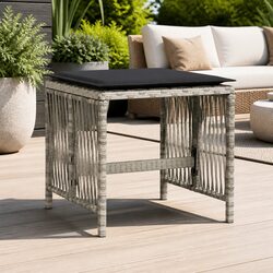 Grey Garden Stools with Cushions for Relaxation