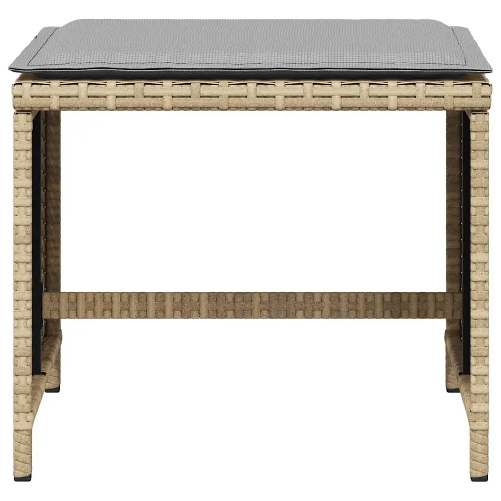 Outdoor Garden Dining Set 5 Piece Beige Poly Rattan Chairs Table Patio Furniture