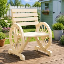 Solid Fir Wood Garden Chair with Comfort and Style