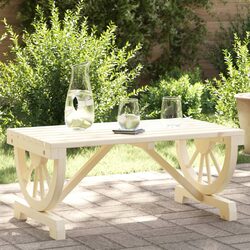 Concise and Durable Garden Coffee Table with Brown Finish