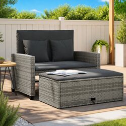2-Seater Sofa Bed for Outdoor Relaxation