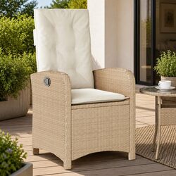 Reclining Garden Chair with Cushions for Outdoor Enjoyment