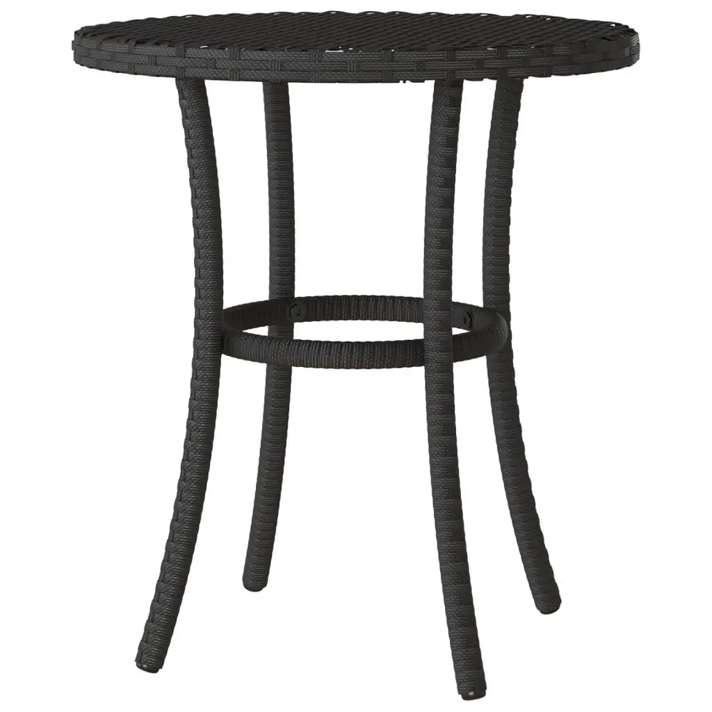 Outdoor Bistro Set Black 3 Piece Adjustable Backrest Cushions