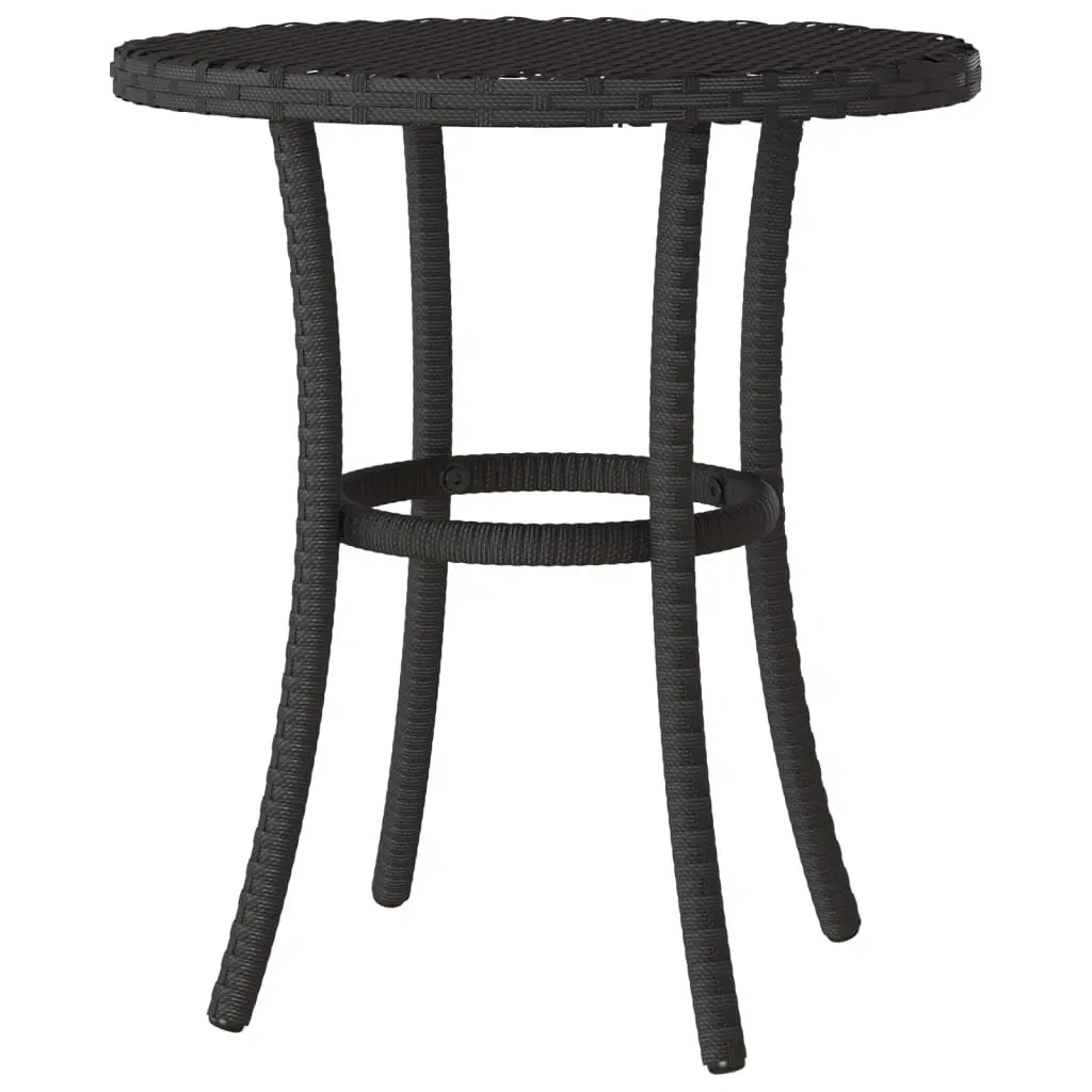 3 Piece Bistro Set Black Outdoor Garden Furniture Cushioned Seating