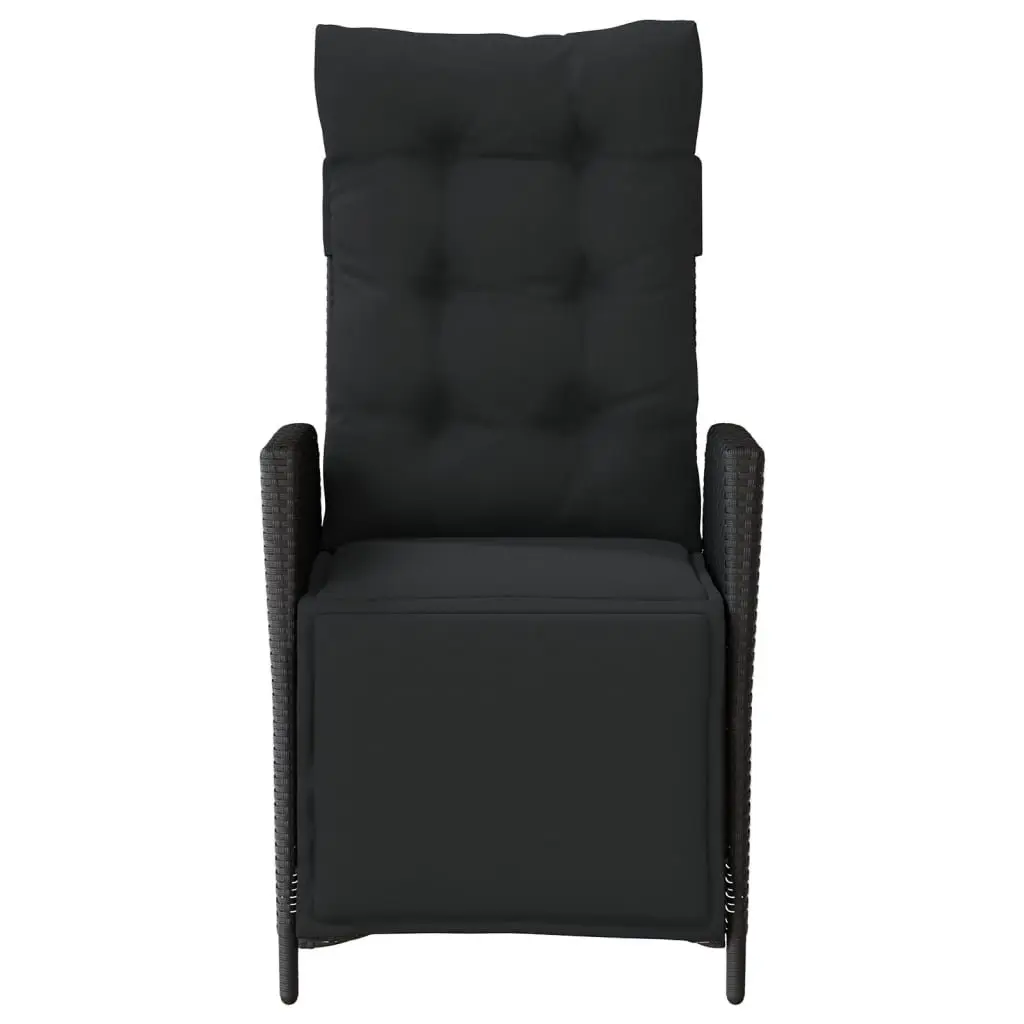 Outdoor Reclining Garden Chair with Footrest Adjustable Backrest Lounger