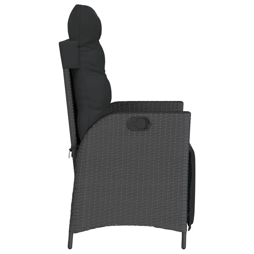 Outdoor Reclining Garden Chair with Footrest Adjustable Backrest Lounger