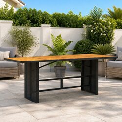 Compact Garden Dining Table with Sturdy Build