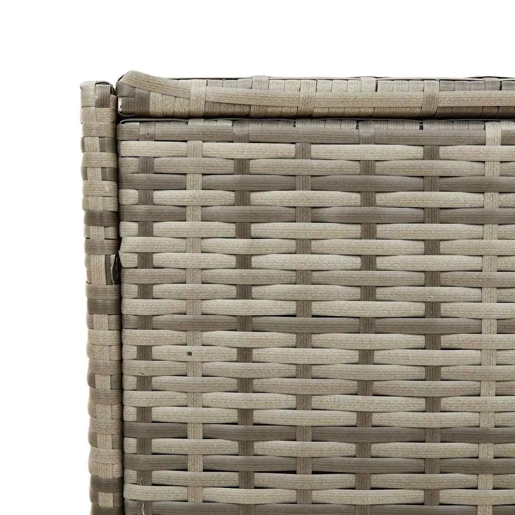 Garden Storage Box Grey 283L Outdoor Poly Rattan Patio Furniture Deck Cushion
