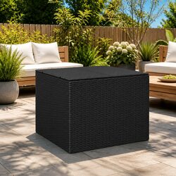 Compact Black Storage Box for Outdoor Use, 291L Capacity