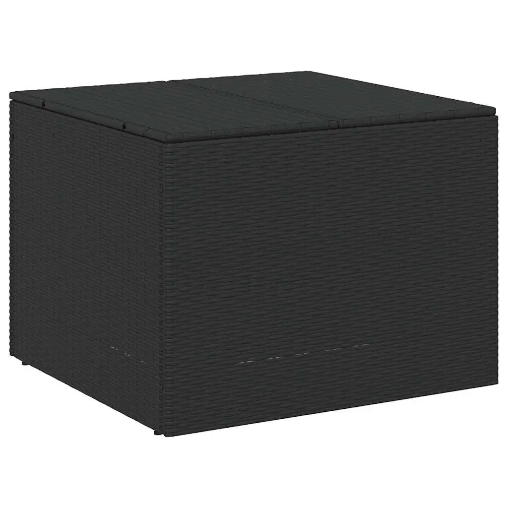 Outdoor Storage Box Poly Rattan Black 291L Water Resistant Sturdy Frame