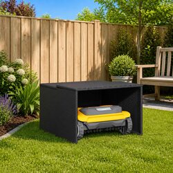 Your Robot Mower Needs This Garage - Black Outdoor Shed