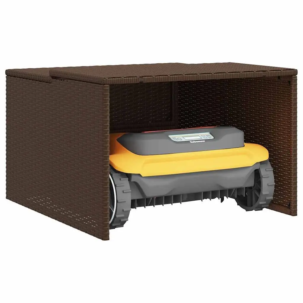 Robot Mower Garage Brown Outdoor Storage Shed Lawn Mower Parking Station Shelter