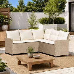 L-Shaped Outdoor Couch Sofa for Relaxation