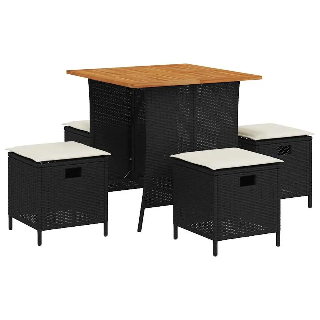 5 Piece Outdoor Dining Set with Removable Cushions