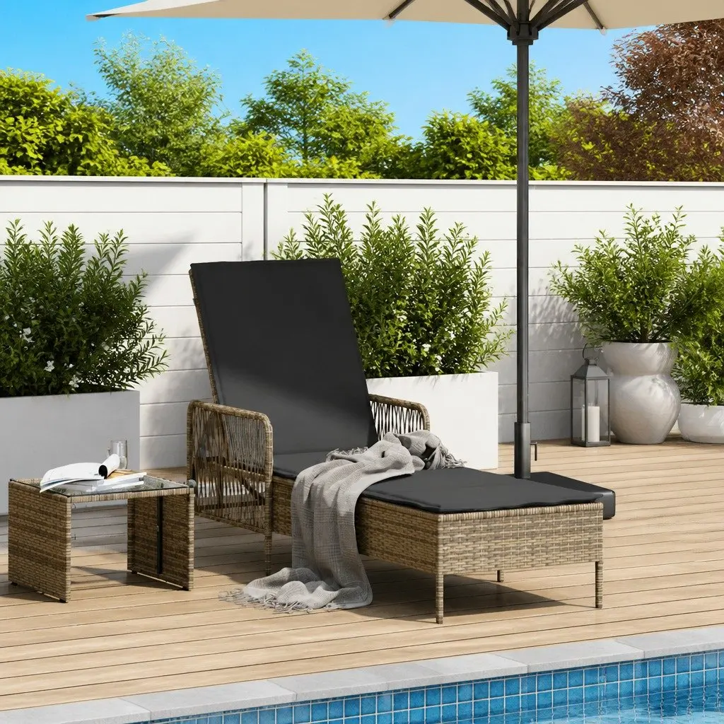 Grey Sun Lounger for Outdoor Comfort