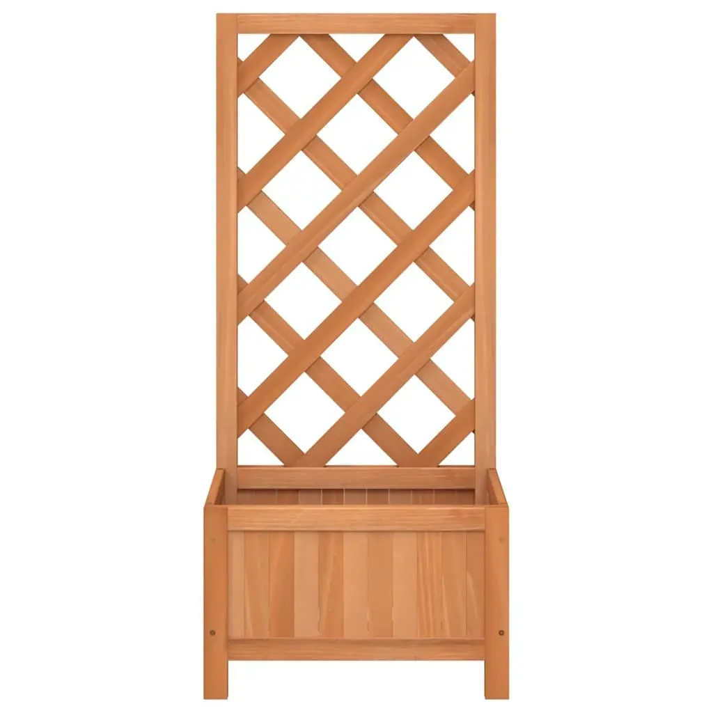 Wooden Planter with Trellis Brown Fir Garden Outdoor Patio Climbing Plants