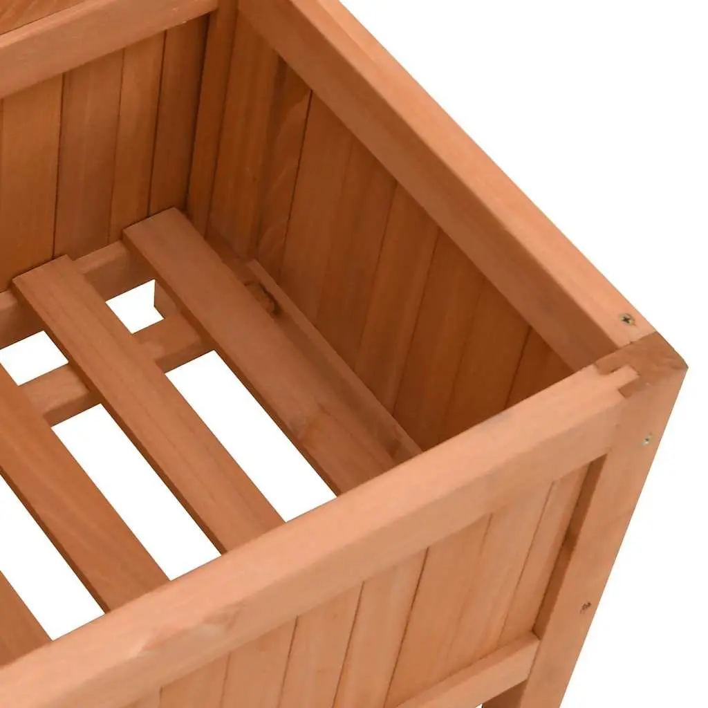 Wooden Planter Brown 90x35x180cm Integrated Trellis Garden Climbing Plant Support