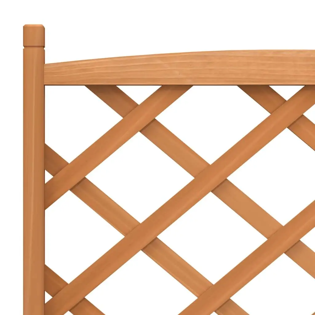 Wooden Planter Brown Fir Integrated Trellis Climbing Plant Support