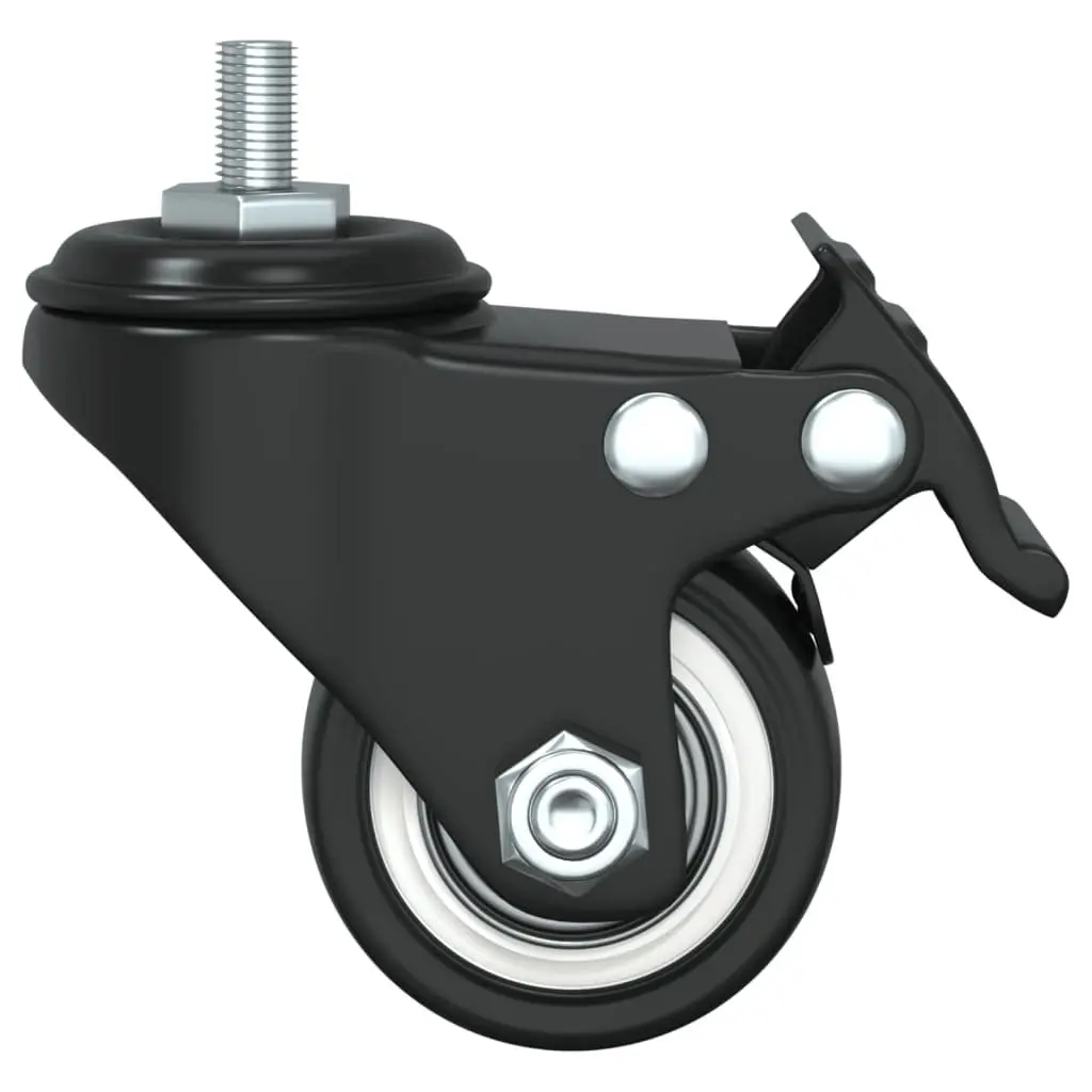 Caster Wheels Black 35mm Iron Heavy Duty Planter Furniture Castor Set