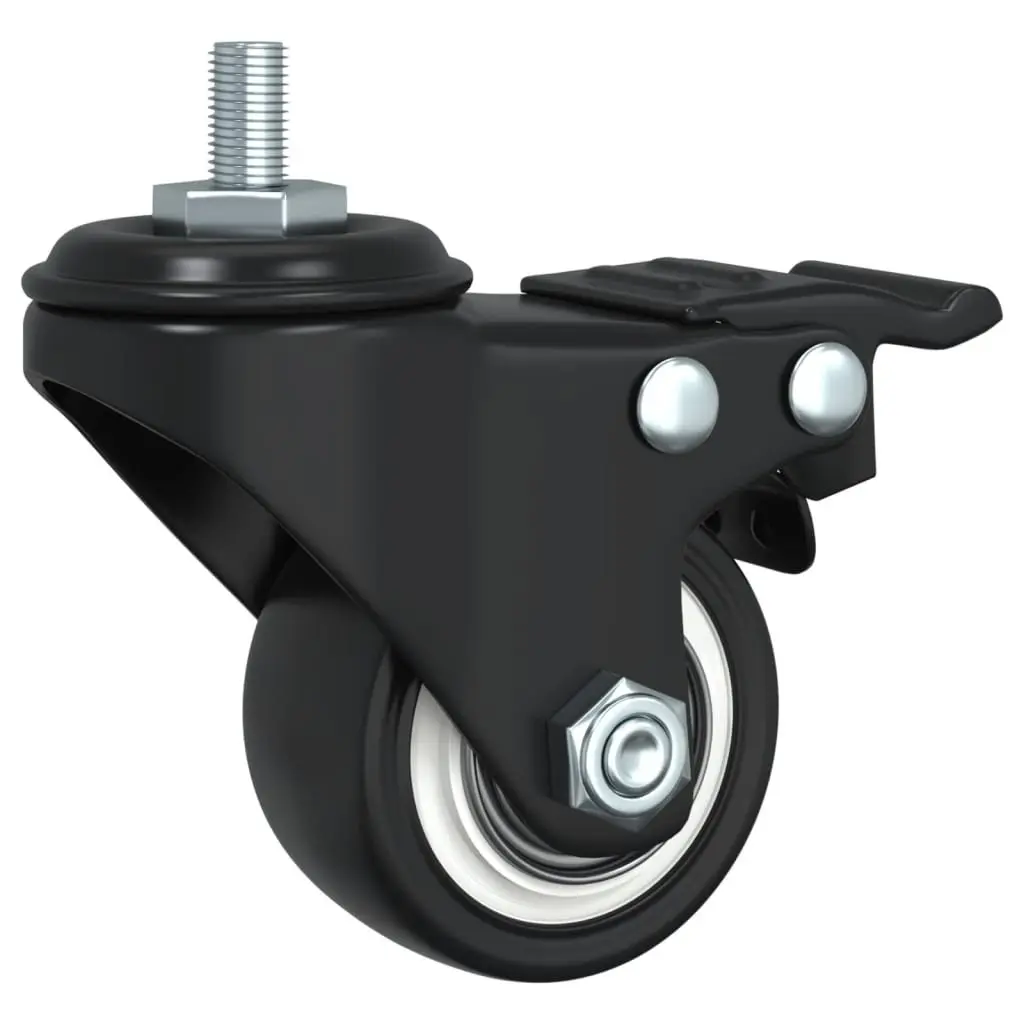 Caster Wheels Black 35mm Iron Heavy Duty Planter Furniture Castor Set
