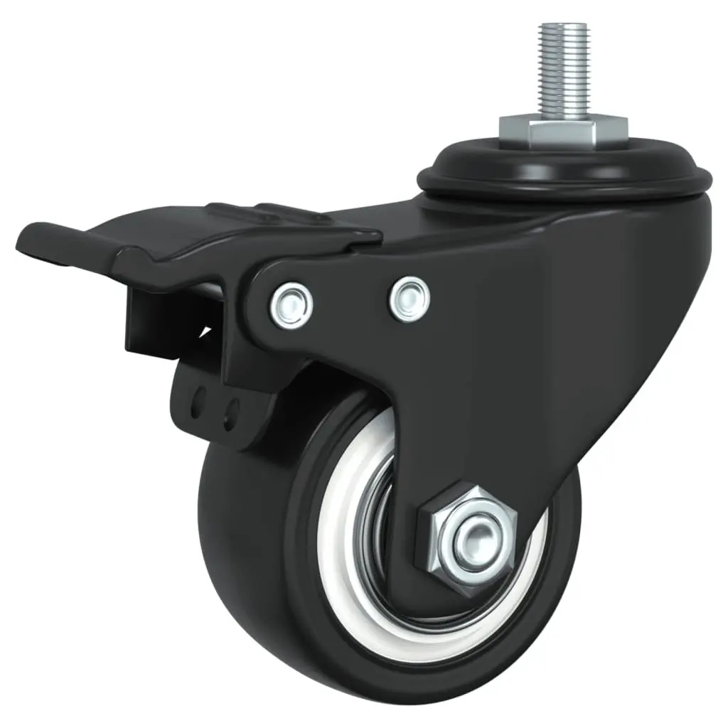 Caster Wheels Black 35mm Iron Heavy Duty Planter Furniture Castor Set
