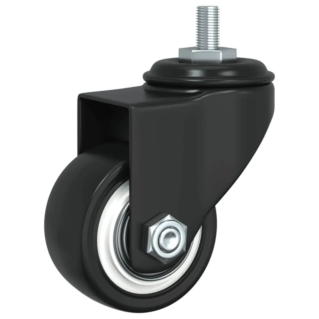 Caster Wheels Black 35mm Iron Heavy Duty Planter Furniture Castor Set