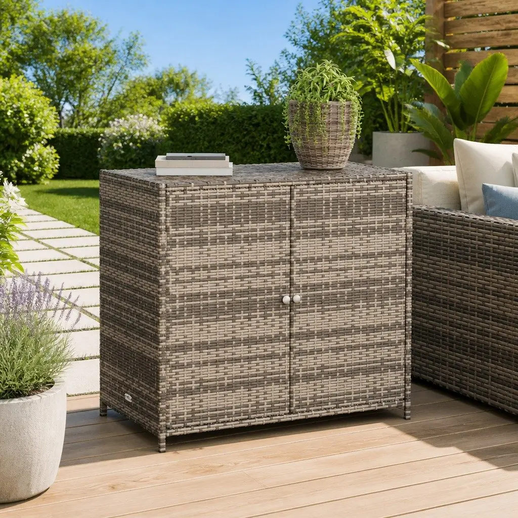 Grey Garden Storage Cabinet