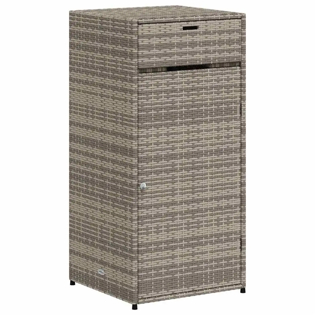 Garden Storage Cabinet Outdoor Grey PE Rattan Poly Storage Box Furniture
