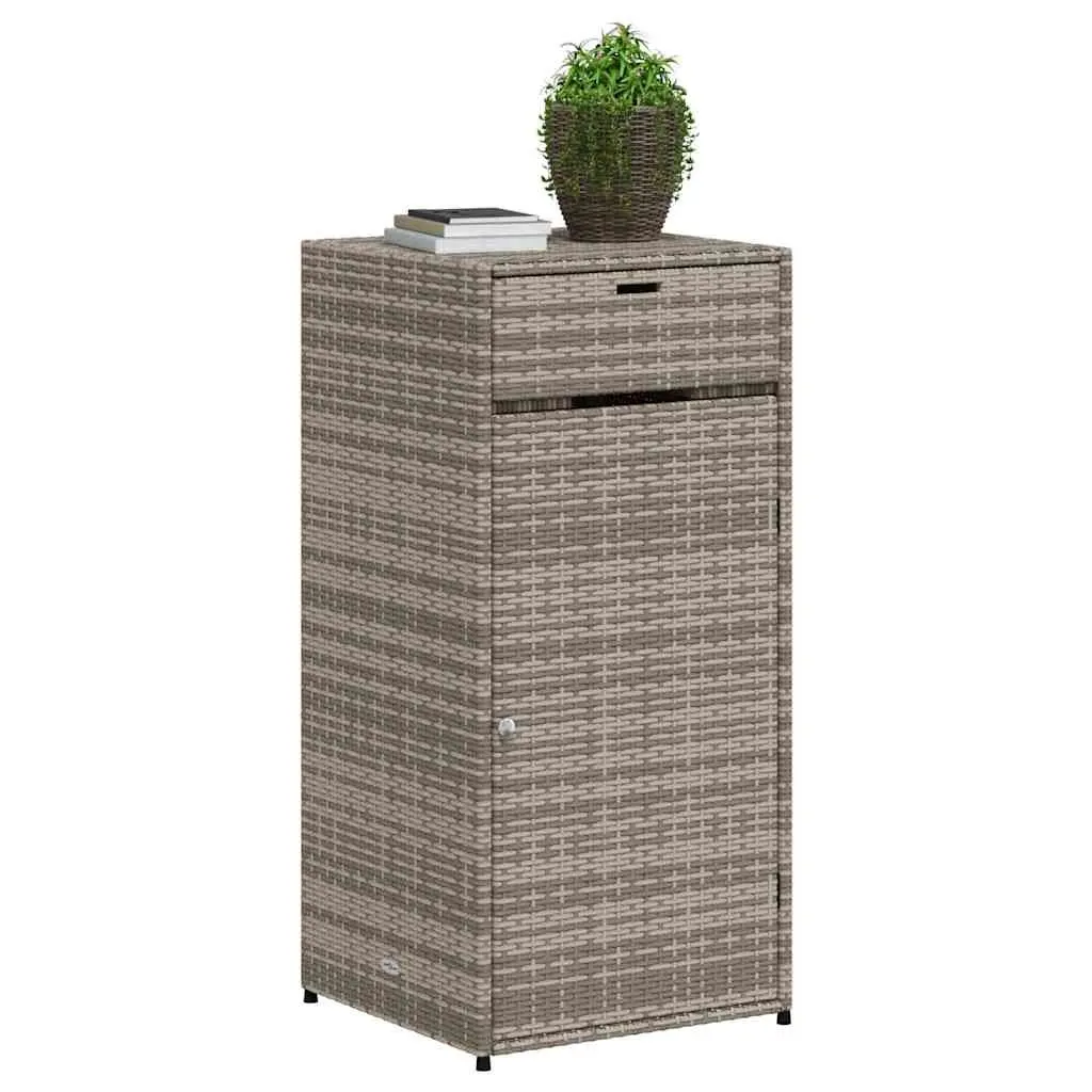 Garden Storage Cabinet Outdoor Grey PE Rattan Poly Storage Box Furniture