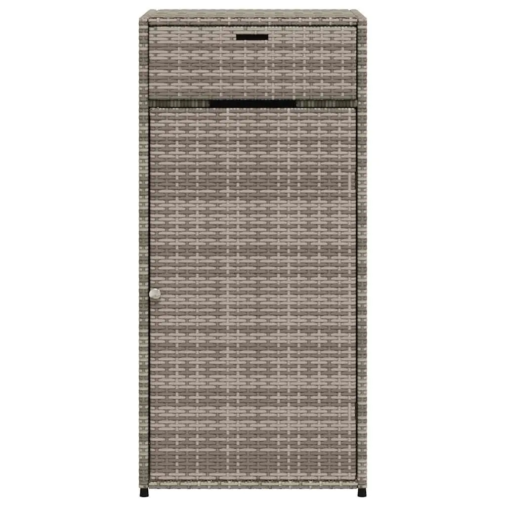 Garden Storage Cabinet Outdoor Grey PE Rattan Poly Storage Box Furniture