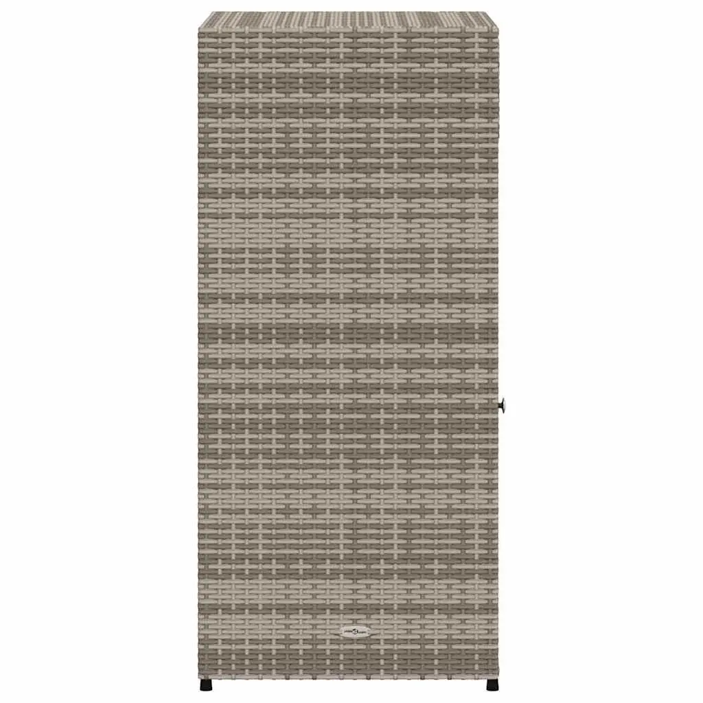 Garden Storage Cabinet Outdoor Grey PE Rattan Poly Storage Box Furniture