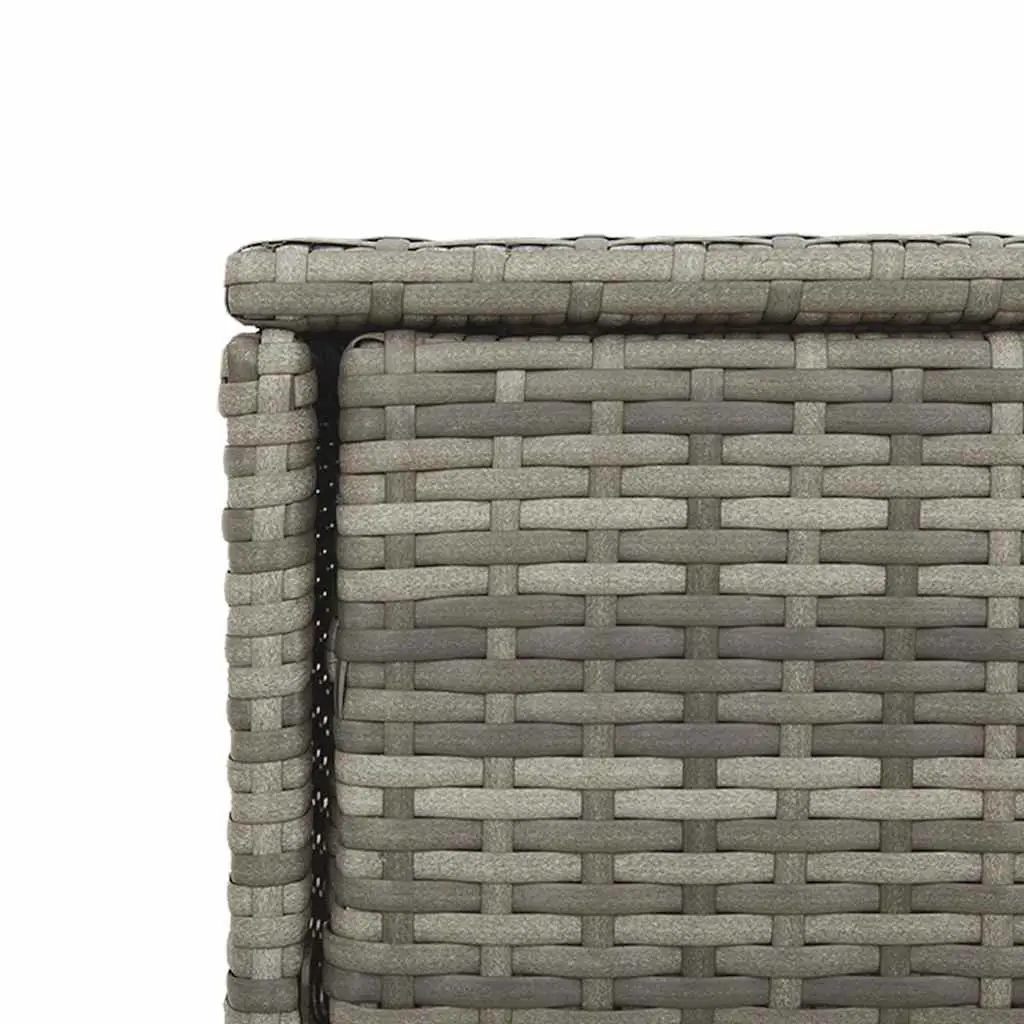 Garden Storage Cabinet Outdoor Grey PE Rattan Poly Storage Box Furniture