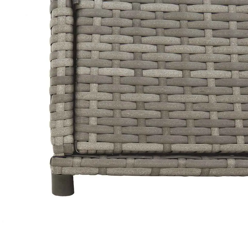 Garden Storage Cabinet Outdoor Grey PE Rattan Poly Storage Box Furniture