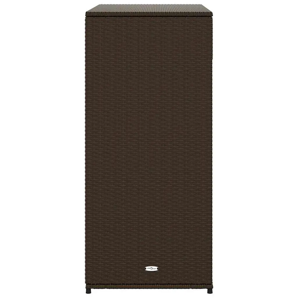 Garden Storage Cabinet Brown Outdoor Furniture Rattan Large Capacity Durable PE Rattan