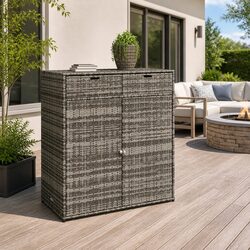 Compact Outdoor Garden Storage Cabinet in Grey