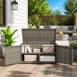 Grey Outdoor Garden Storage Cabinet – Durable and Spacious