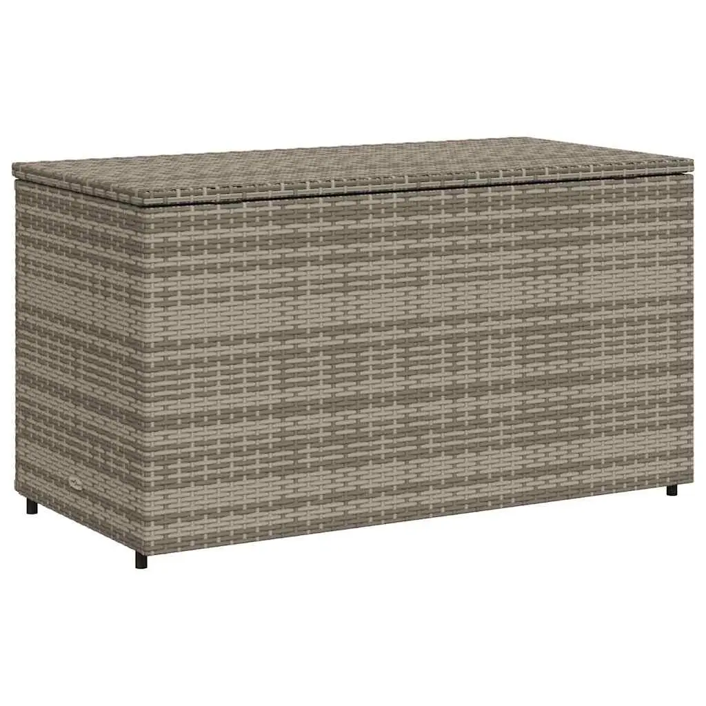 Garden Storage Cabinet Grey Outdoor Poly Rattan Furniture with Doors Patio