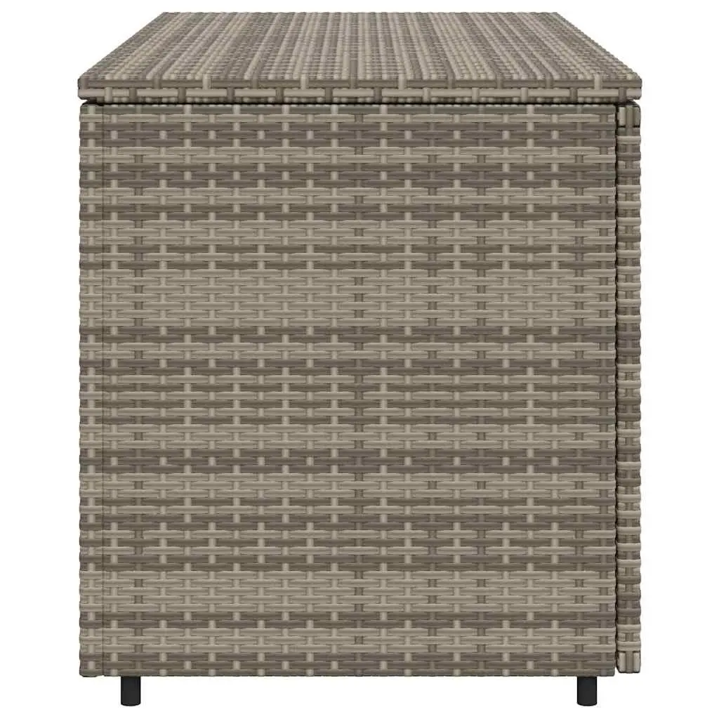 Garden Storage Cabinet Grey Outdoor Poly Rattan Furniture with Doors Patio