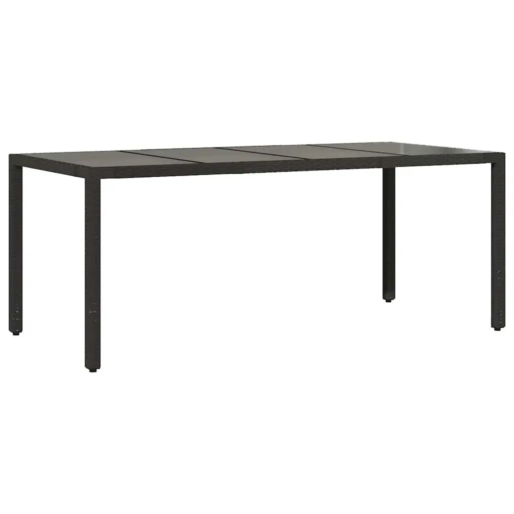 Garden Table with Strong Glass Top