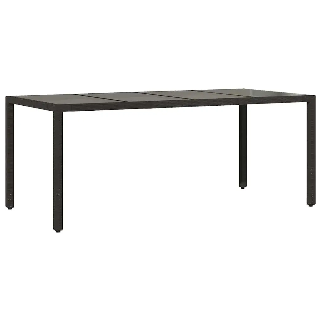 Garden Table with Strong Glass Top