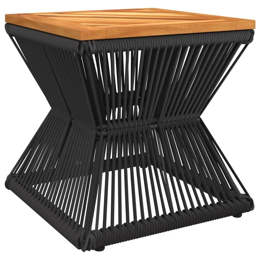 Brown Coffee Table with Solid Acacia Wood and Steel Base