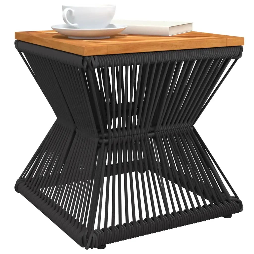Brown Coffee Table with Solid Acacia Wood and Steel Base