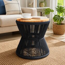 Compact Black Coffee Table Ø 45x44 cm